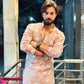 Pinkish Tan Embroidered Work Men's Kurta with Pajama