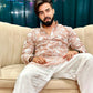 Pinkish Tan Embroidered Work Men's Kurta with Pajama