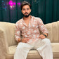 Pinkish Tan Embroidered Work Men's Kurta with Pajama