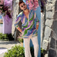 MULTI COLOURED BADHANI EMBROIDERED WORK PRINTED KURTA AND PAJAMA