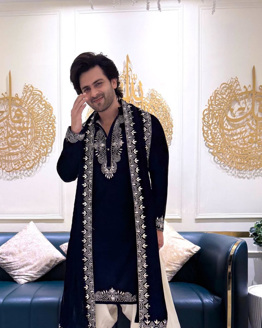 Regal BLACK Silk Kurta Set With Dupatta