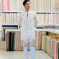 TREE N PEACOCK DAMAN PRINTED WORK KURTA PAJAMA SET FOR MEN'S