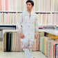 TREE N PEACOCK DAMAN PRINTED WORK KURTA PAJAMA SET FOR MEN'S