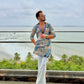 STOEM GREY MIX FLOWER PRINTED KURTA SET