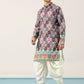 GREY PINK PRINTED KURTA AND PATIYALA SET