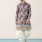 GREY PINK PRINTED KURTA AND PATIYALA SET