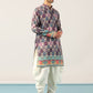GREY PINK PRINTED KURTA AND PATIYALA SET