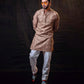 OYSTER PINK Embroidered Work Men's Kurta with Pajama