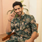 LUNAR GREEN PRINTED WORK KURTA PAJAMA SET FOR MEN'S