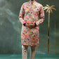 MIX FLOWER PRINTED WORK KURTA PAJAMA SET FOR MEN'S