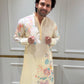 FLORAL HAND PRINTED KURTA WITH PAJAMA SET