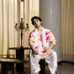MULTI COLOURED MIRROR WORK PRINTED KURTA, PAJAMA and DUPATA