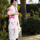 MULTI COLOURED MIRROR WORK PRINTED KURTA, PAJAMA and DUPATA